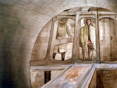Vista del escudo utilizado en la construcción del túnel del Támesis, Londres de Edmund Marks