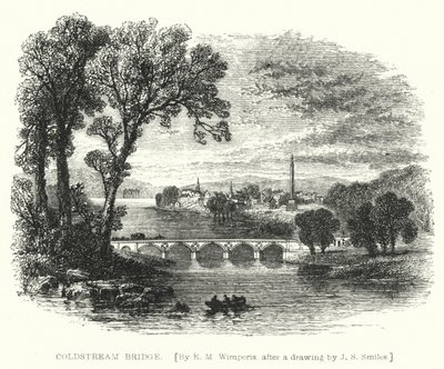 Puente de Coldstream (grabado) de Edmund Morison (after) Wimperis