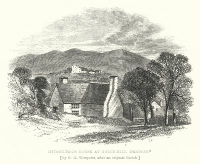 Casa de Myddelton en Galch-Hill, Denbigh (grabado) de Edmund Morison (after) Wimperis