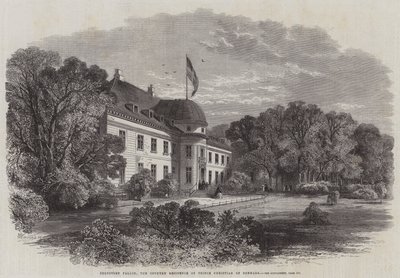 Palacio de Bernstorf, la residencia campestre del Príncipe Christian de Dinamarca de Edmund Morison Wimperis