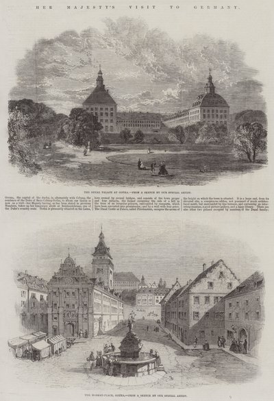 La visita de Su Majestad a Alemania de Edmund Morison Wimperis