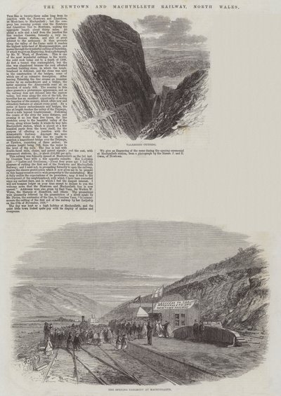 El ferrocarril de Newtown y Machynlleth, Gales del Norte de Edmund Morison Wimperis