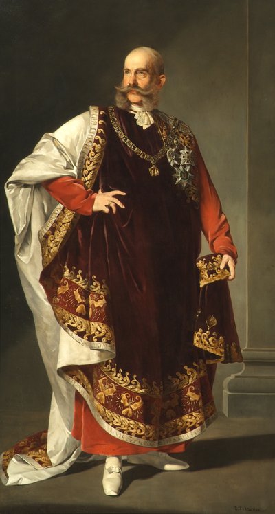 El emperador Francisco José I con las insignias de la Orden del Toisón de Oro de Edmund Pölz