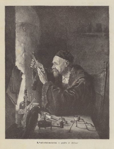El alquimista, cuadro de Hellmer de Edmund Ritter von Hellmer