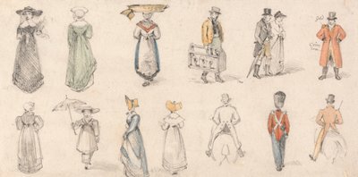 Estudios de Figuras: Mujeres, comerciantes, etc. de Edmund Thomas Parris