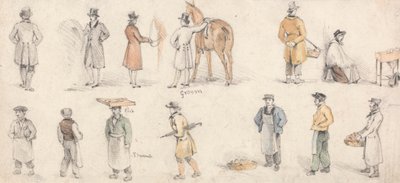 Estudios de comerciantes y mozos de cuadra de Edmund Thomas Parris