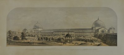 Exposición Internacional de 1862, Frente Norte desde los Jardines de la Sociedad Real de Horticultura, 1862 de Edmund Walker
