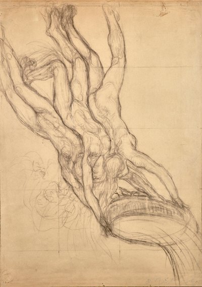Hyades, c.1914 (lápiz sobre papel) de Edoardo de Albertis