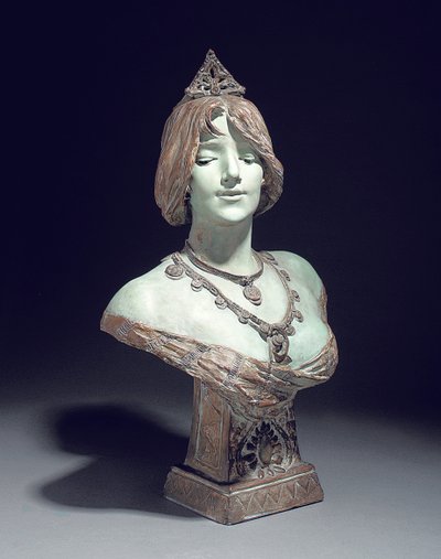 Busto modelado como Sarah Bernhardt, Exposición Universal, París de Edouard (after) Drouot
