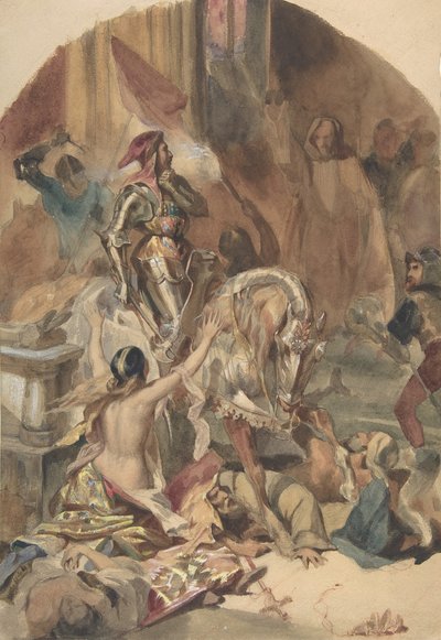 Masacre de Nesle 1472, siglo XIX de Édouard Alexandre Odier