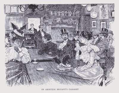 París bohemio: en el cabaret de Aristide Bruant (litografía) de Edouard Alfred (1875-1954) Cucuel