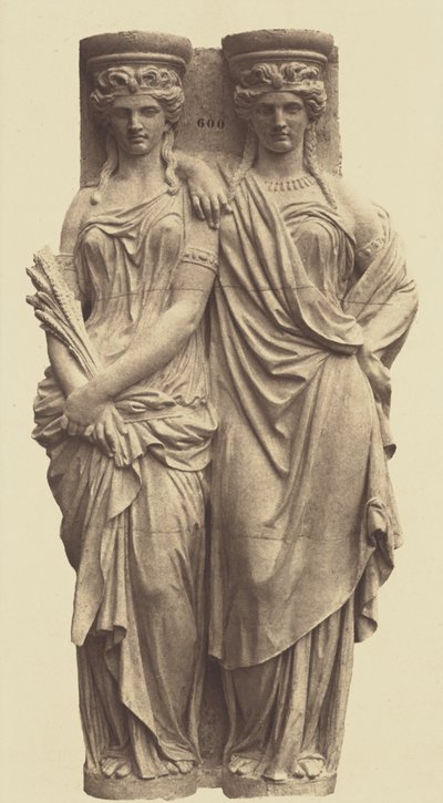 [Cariátides de Astyanax Bosio, decoración del Louvre, París]. de Édouard Baldus