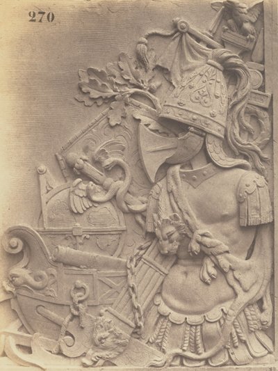 [Elemento decorativo de Emile Knecht, Decoración del Louvre, París]. de Édouard Baldus