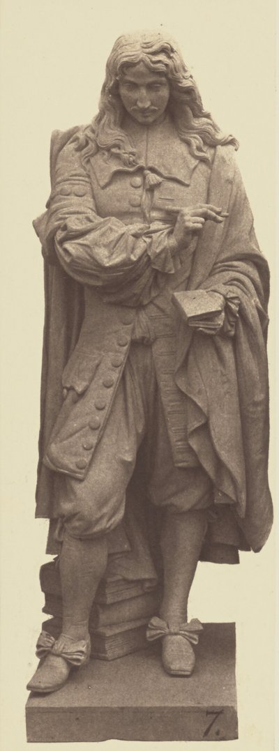 ["La Rochefoucauld", estatua de Noël Jules Girard, decoración del Louvre, París]. de Édouard Baldus
