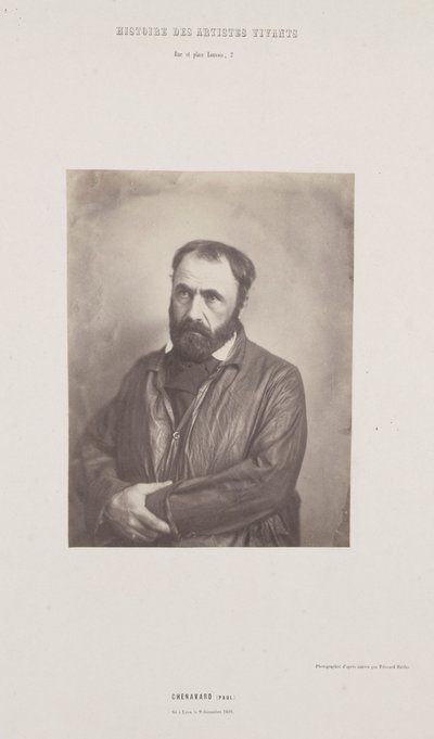 Retrato de Paul Chenavard, de la serie "Histoire des Artistes Vivants" (Historia de los artistas vivos) de Édouard Baldus