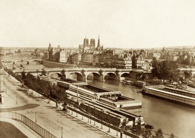 El Sena con puentes, al fondo Notre-Dame de París de Édouard Baldus