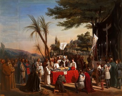 Funeral de Godofredo de Bouillón en Jerusalén de Edouard Cibot