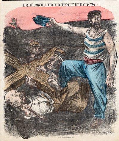 Portada de "The Socialist Chambard", número 71, satírico en colores de Edouard Couturier