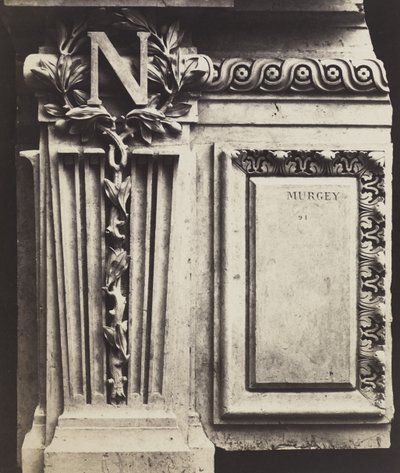 Elemento decorativo, Nuevo Louvre, c.1856 de Edouard Denis Baldus