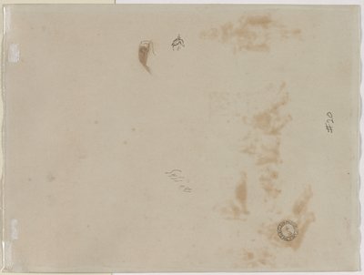 Boceto de un hombre con el brazo levantado y boceto de un casco, 1878 de Jean Baptiste Edouard Detaille