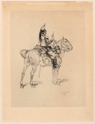 Trompeta de cazador a caballo de Edouard Detaille