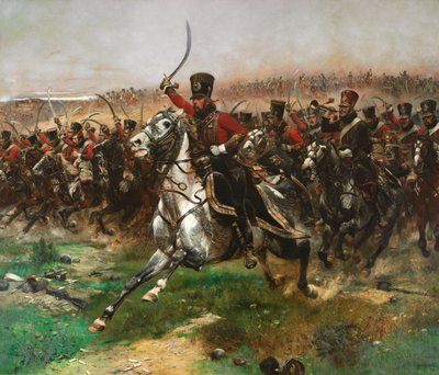Vive el Emperador Carga de los 4º Húsares en la batalla de Friedland, 14 de junio de 1807 de Jean Baptiste Edouard Detaille