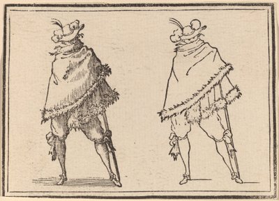 Caballero Envuelto en su Manto de Edouard Eckman after Jacques Callot