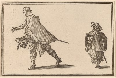 Caballero y su paje de Edouard Eckman after Jacques Callot