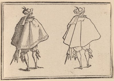 Caballero con gran manto, visto desde atrás de Edouard Eckman after Jacques Callot