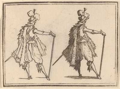 Caballero con Bastón de Edouard Eckman after Jacques Callot