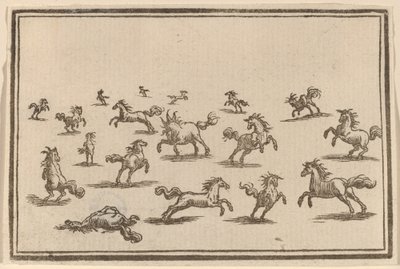 Caballos Corriendo de Edouard Eckman after Jacques Callot