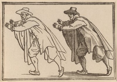 Hombre moviéndose bruscamente de Edouard Eckman after Jacques Callot