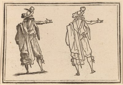 Hombre Visto desde Atrás con el Brazo Derecho Extendido de Edouard Eckman after Jacques Callot
