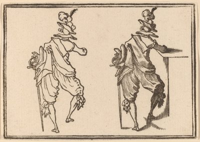 Hombre con espada de Edouard Eckman after Jacques Callot