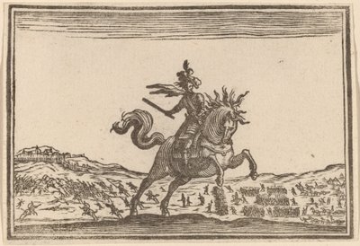 Comandante militar a caballo de Edouard Eckman after Jacques Callot