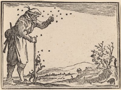 Campesino atacado por abejas de Edouard Eckman after Jacques Callot