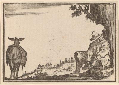 Campesino Quitándose el Zapato de Edouard Eckman after Jacques Callot