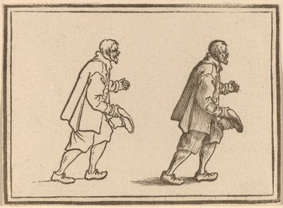 Campesino con sombrero en mano de Edouard Eckman after Jacques Callot