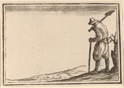 Campesino con pala en el hombro de Edouard Eckman after Jacques Callot