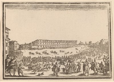 Piazza Presso alla Porta al Prato de Edouard Eckman after Jacques Callot