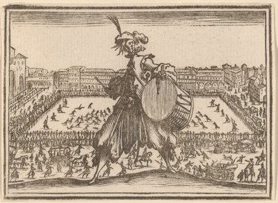 Piazza Santa Croce, Florencia de Edouard Eckman after Jacques Callot