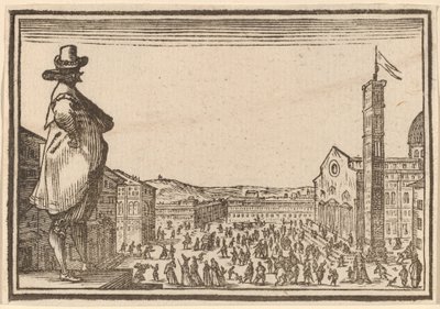 Piazza del Duomo, Florencia de Edouard Eckman after Jacques Callot