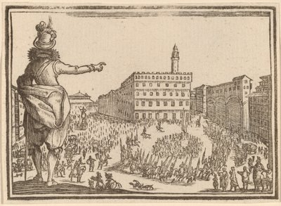 Piazza della Signoria, Florencia de Edouard Eckman after Jacques Callot