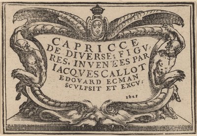 Página de Título para "Los Capricci" de Edouard Eckman after Jacques Callot