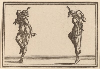 Dos pantalones bailando de Edouard Eckman after Jacques Callot