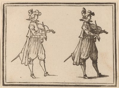 Violinista de Edouard Eckman after Jacques Callot