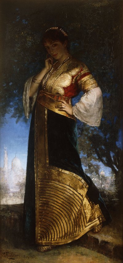 La bella marroquí, 1880 de Edouard Frederic Wilhelm Richter