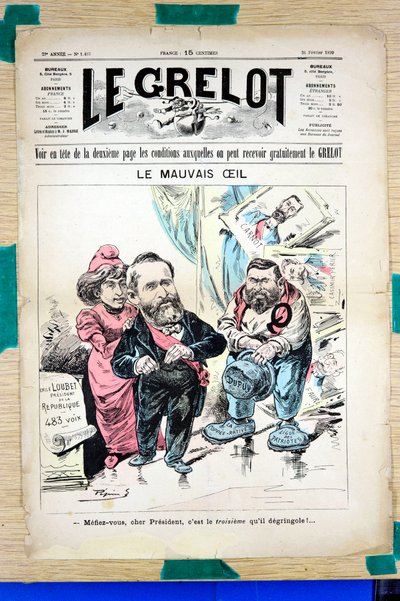 Portada de "Le Grelot", Satírico en Colores de Edouard Guillaumin Pepin