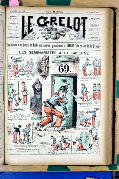 Portada de "El Grelot", número 1025, Satírico en Colores de Edouard Guillaumin Pepin