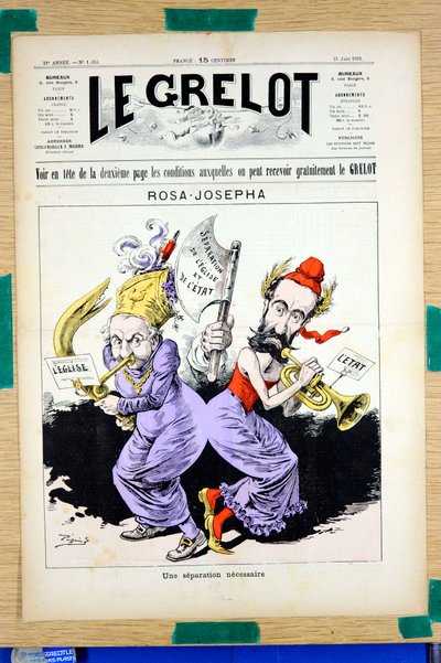 Portada de "Le Grelot", número 1054, Satírico en Colores de Edouard Guillaumin Pepin